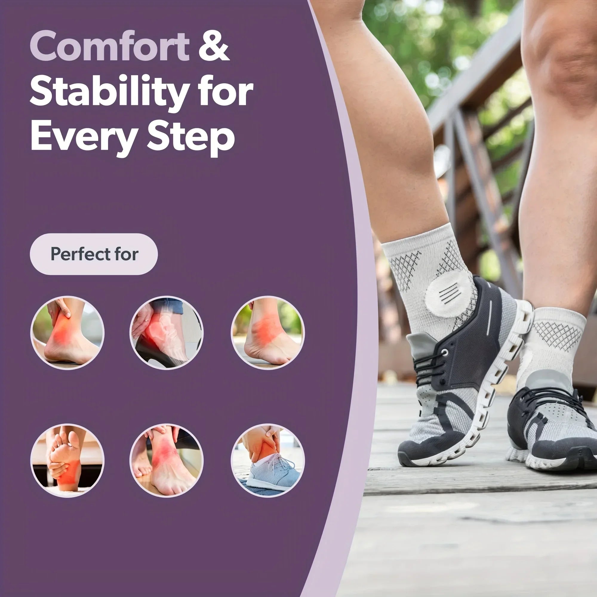 Performance Compression Foot Sleeves — Open‑Toe Arch & Ankle Support Socks for Comfort & Stability