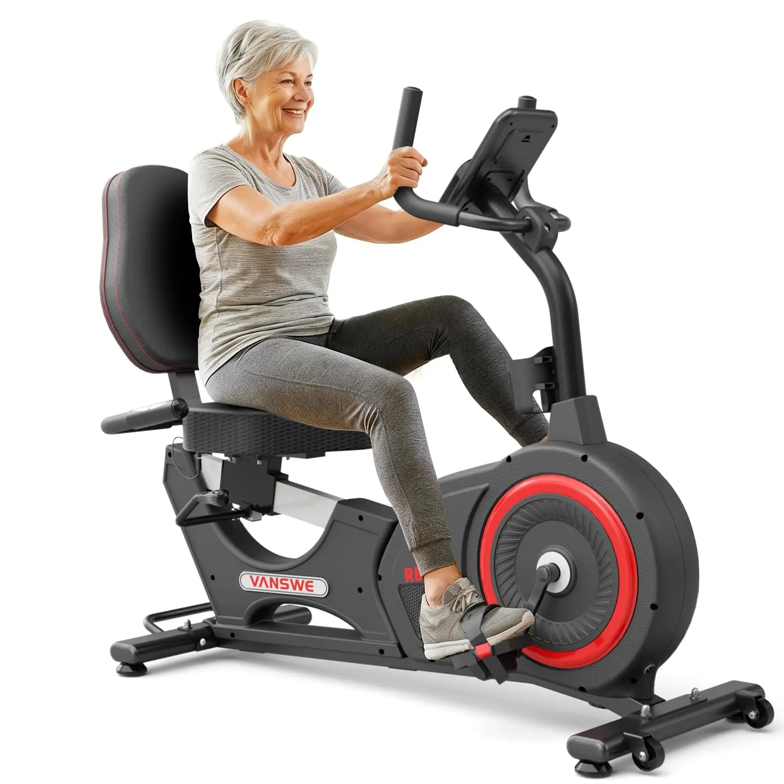 Recumbent Exercise Bike for Home Recumbent Stationary Bike 400lb Capacity Quiet Magnetic Exercise Bike with Ergonomic Seat