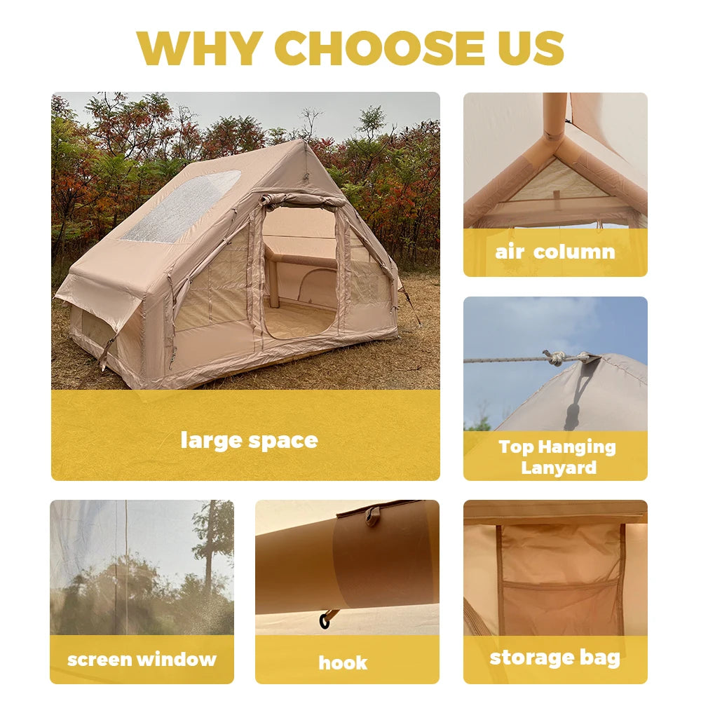 Inflatable Tent With Stove Plug