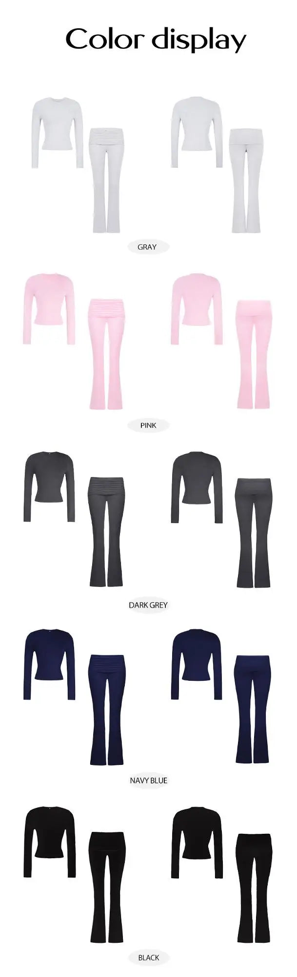 Women’s Casual Long Sleeve Knitted Pants Set Pure Color Slim Fit Spring Summer Fashionable Commute Style Ladies Suit