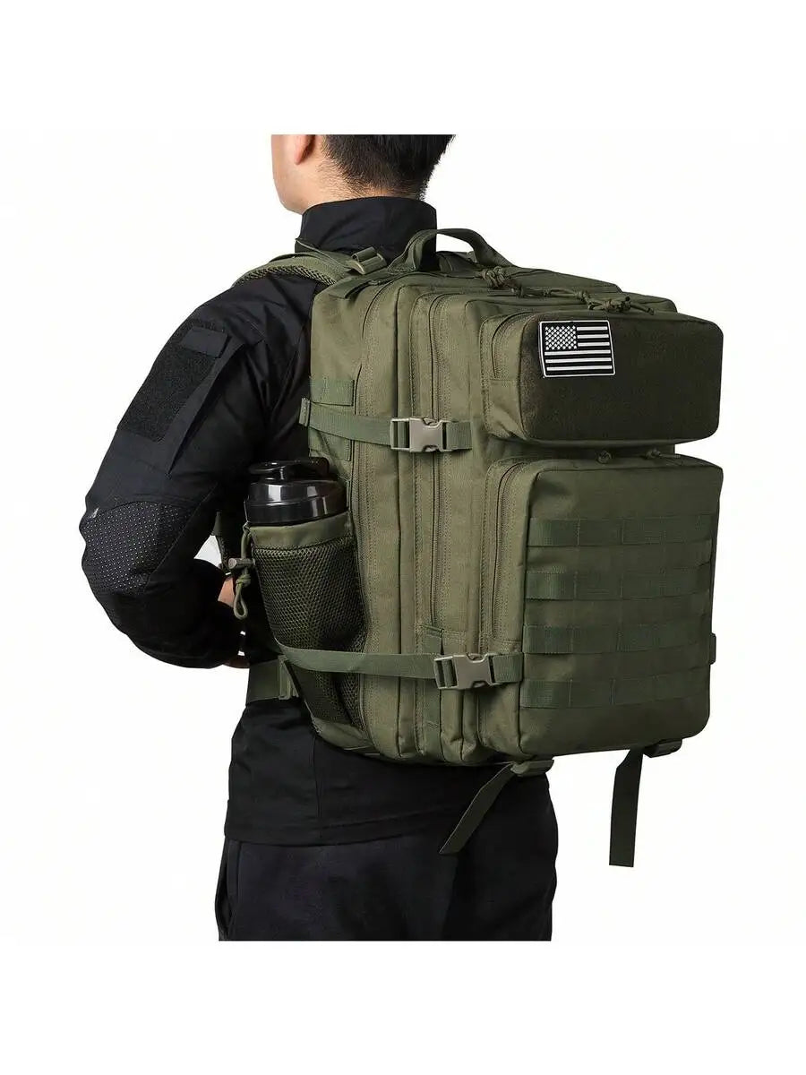 Tactical Backpack 45L Molle Daypack Rucking Survival Bug Out Bag with Bottle Holder