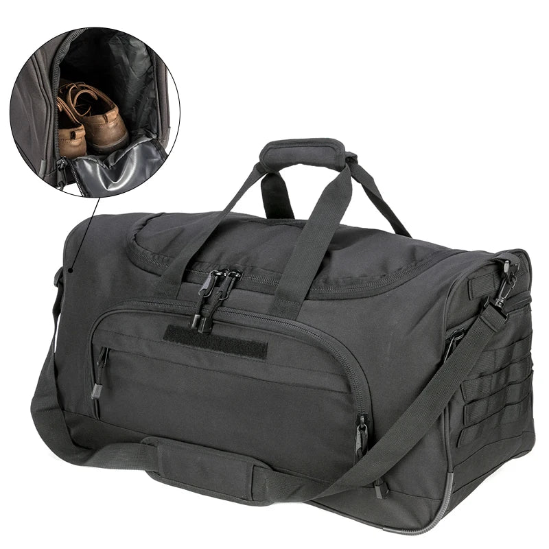50L Waterproof Gym Bag Men Sports Travel Bag Military Tactical Duffle Outdoor Fitness Training Bag
