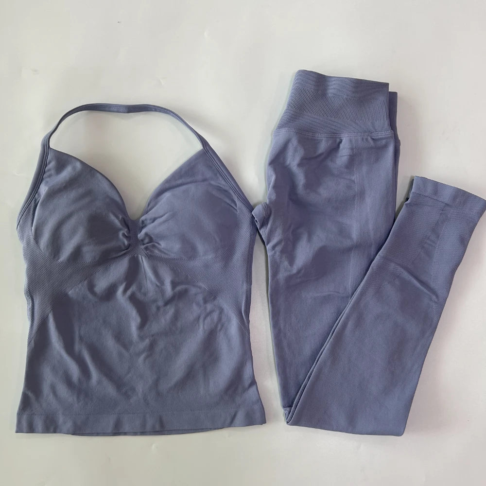 Womens Tank Tops & High Waist Scrunch Yoga Leggings