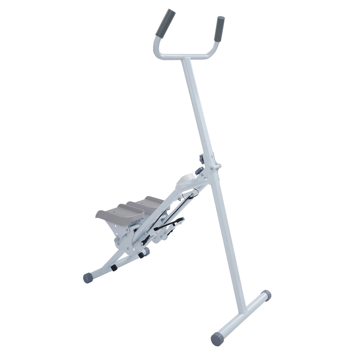 Stair Stepper Folding Step Machine with Handle Low Impact Climber 3 Level Adjustable Pedals and Resistance Bands for Home Gym Cardio Workout