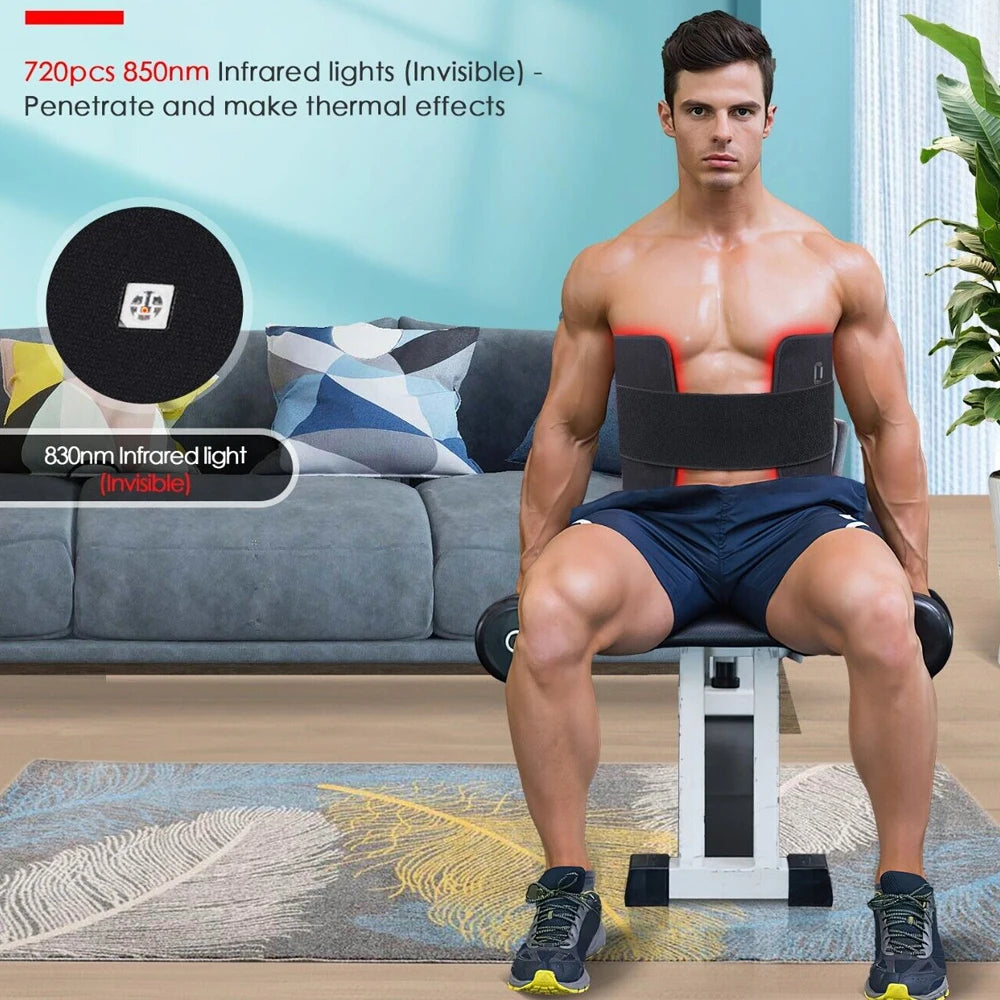 Red Light Therapy Pad with Infrared LED Heat for Back Waist Knee and Joint Pain Relief