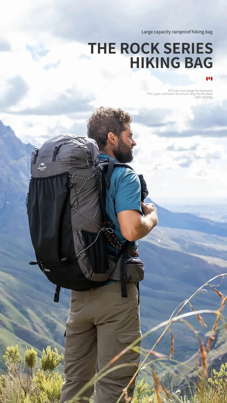 Naturehike Rock Outdoor Bags 40L/60L/60+5L Travel Backpacks Large Capacity Camping Hiking Pack with Rain Cover
