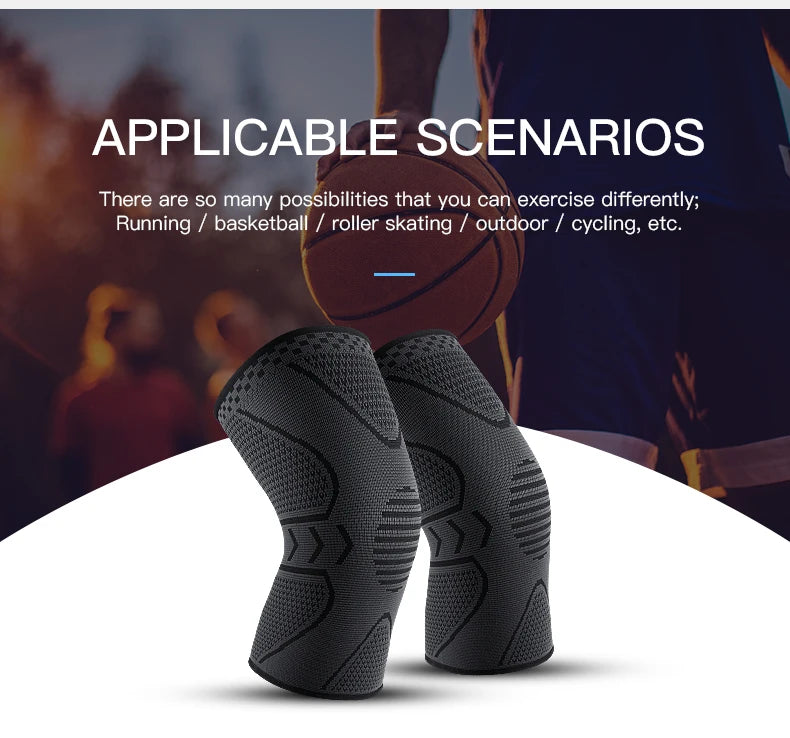 Adjustable Compression Knee Support – Patella Tendon Strap & Anti‑Slip Silicone Brace for Arthritis, Joint Pain & Ligament Injury Relief