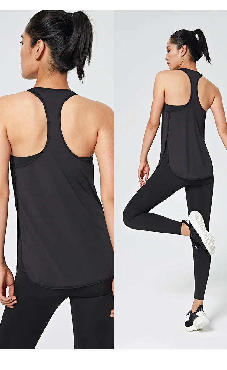 Fitness Yoga Gym Women Tank Crop Top with Bra Sleeveless Shirt Vest Running Quick Dry Sportswear One Piece Workout Clothing