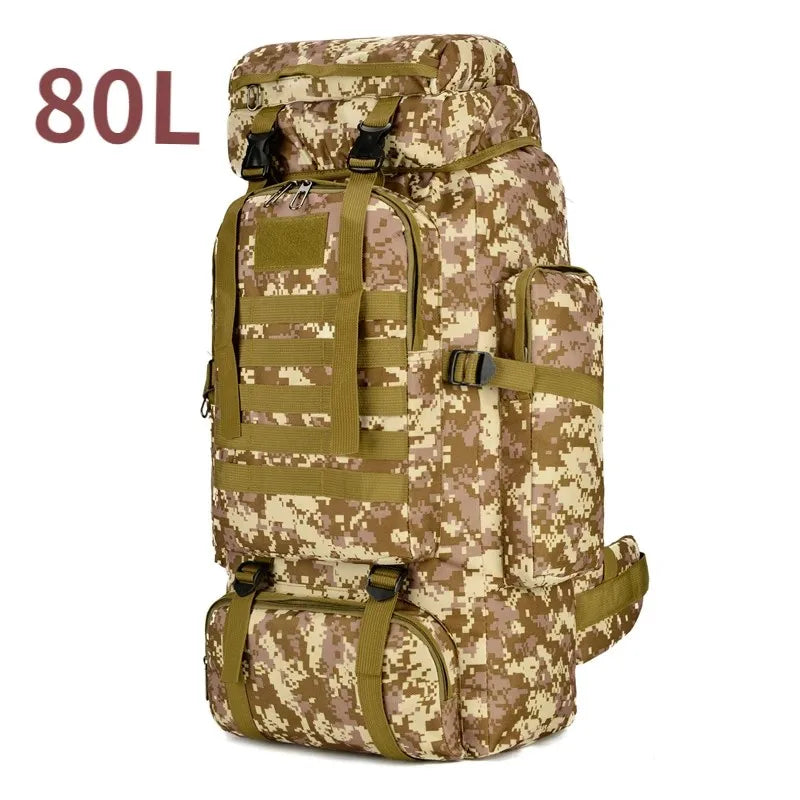 Large 80L 100L Mountaineering Backpack for Hiking Camping Travel and Tactical Outdoor Use