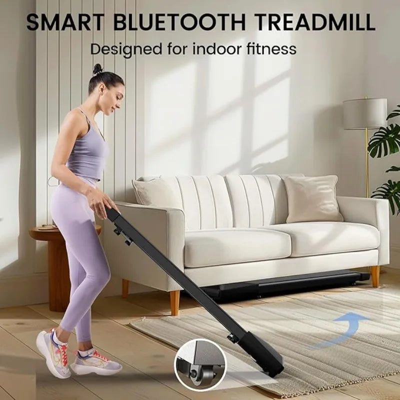2 in 1 Home and Office Walking Treadmill 2.5 HP Mini Foldable Design with APP and Remote Control