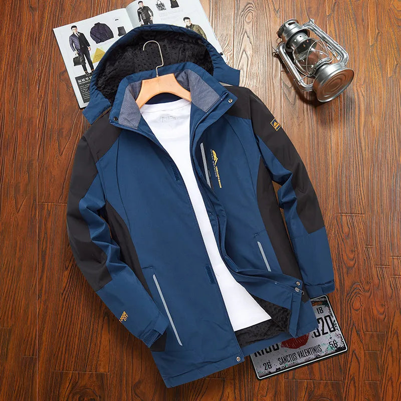 Men’s Winter Parka Windbreak Plus Thick Warm Windproof Fur Coat Military Style Hooded Anorak Men’s Winter Jacket