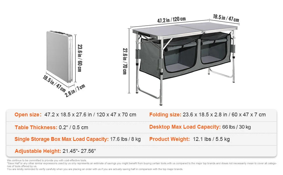 Folding Camping Table MDF Camping Table