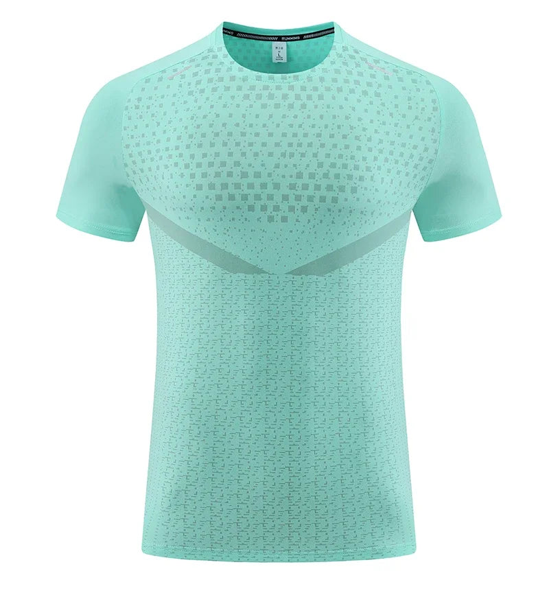 3D Print Gym Shirt Running Casual Outdoor Jogging Breathable Quick Dry Nylon Short Sleeve Training Tee