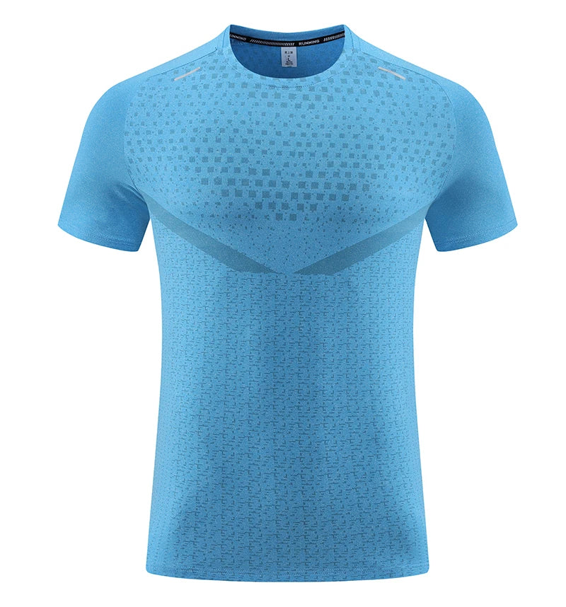 3D Print Gym Shirt Running Casual Outdoor Jogging Breathable Quick Dry Nylon Short Sleeve Training Tee