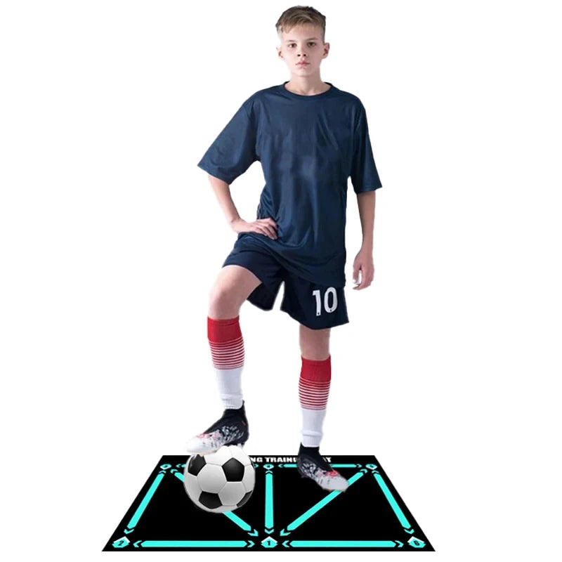 Durable Non Slip Football Training Mat Foldable Carpet Dribbling Training Mat Children’s Indoor Football Equipment