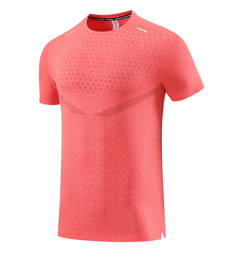 3D Print Gym Shirt Running Casual Outdoor Jogging Breathable Quick Dry Nylon Short Sleeve Training Tee