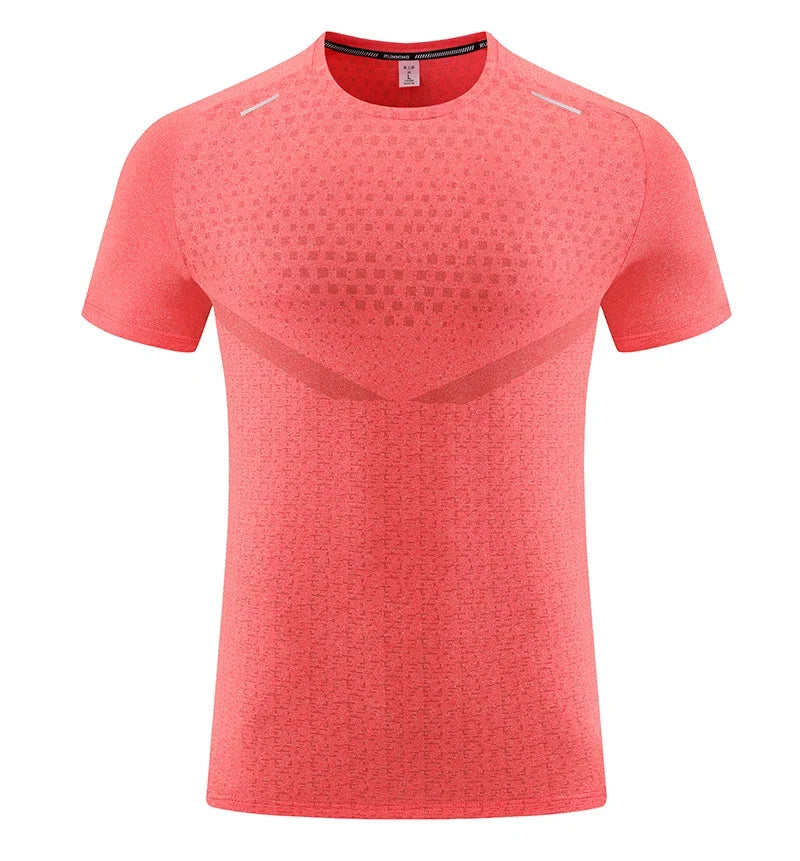 3D Print Gym Shirt Running Casual Outdoor Jogging Breathable Quick Dry Nylon Short Sleeve Training Tee