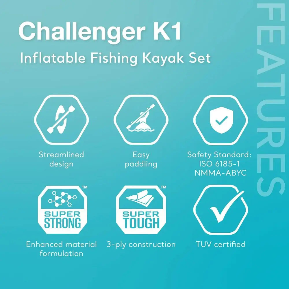 Pack of 2 One‑Person Inflatable Kayaks with Oars Pump Carry Bag and Repair Patch