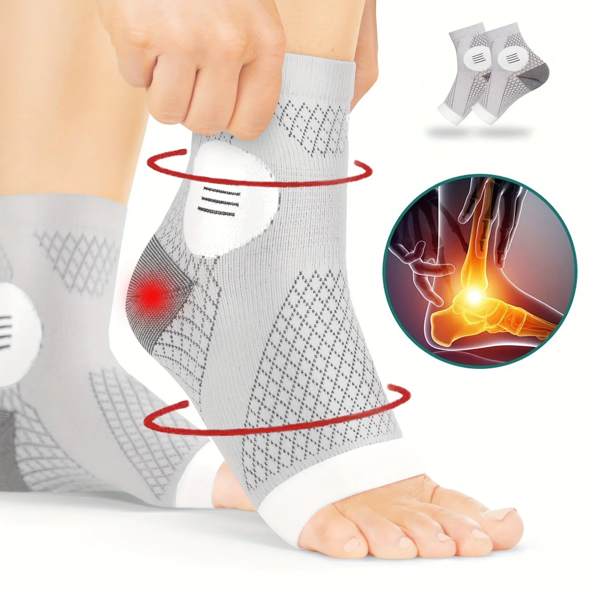Performance Compression Foot Sleeves — Open‑Toe Arch & Ankle Support Socks for Comfort & Stability