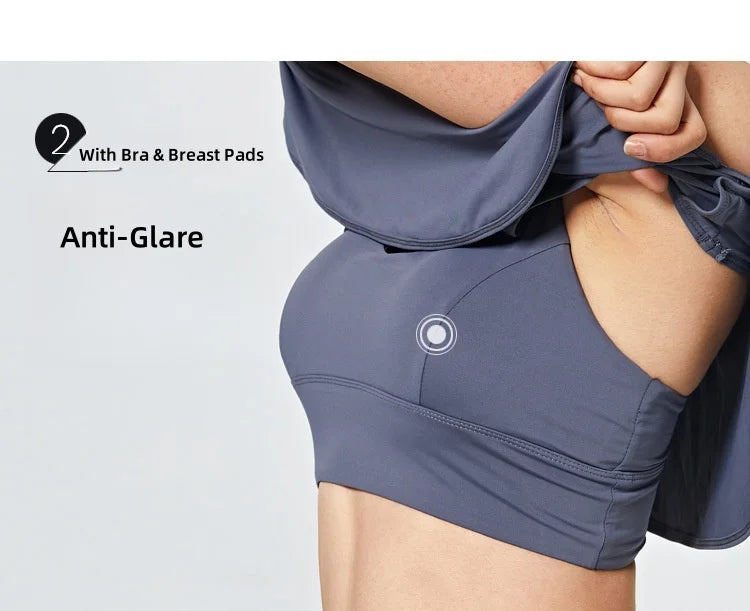 Fitness Yoga Gym Women Tank Crop Top with Bra Sleeveless Shirt Vest Running Quick Dry Sportswear One Piece Workout Clothing