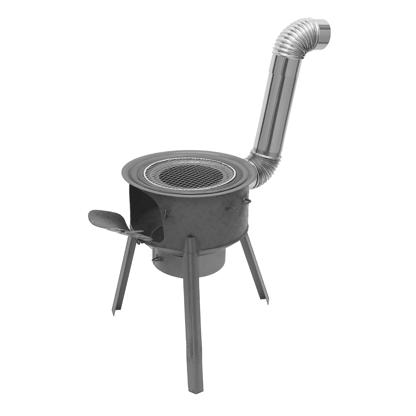 Indoor Outdoor Multifunction Wood Burning Stove, Portable Camping Wood Stove for Heating, Barbecuing, Frying, and Deep‑Frying