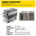 55L Car Refrigerator Mini Fridge Freezer Portable Compressor Cooler DC 110 to 240V Ice Box for Camping and Picnic