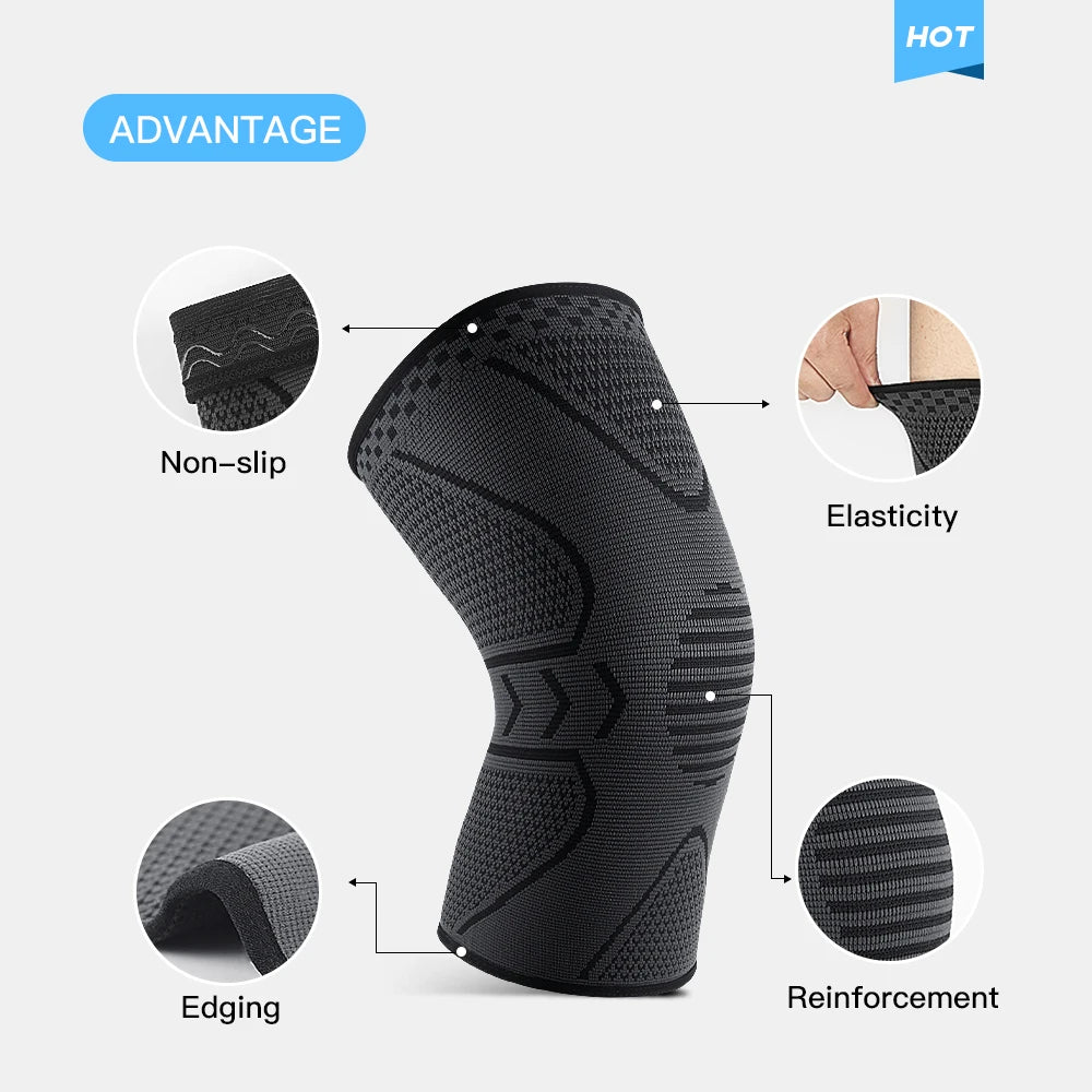 Adjustable Compression Knee Support – Patella Tendon Strap & Anti‑Slip Silicone Brace for Arthritis, Joint Pain & Ligament Injury Relief