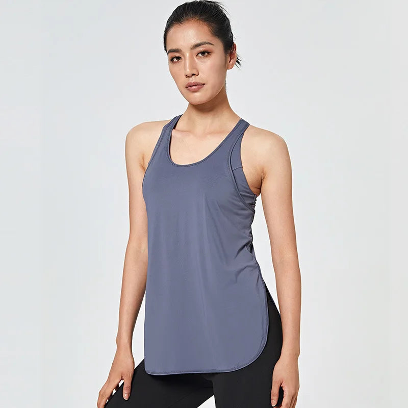 Fitness Yoga Gym Women Tank Crop Top with Bra Sleeveless Shirt Vest Running Quick Dry Sportswear One Piece Workout Clothing