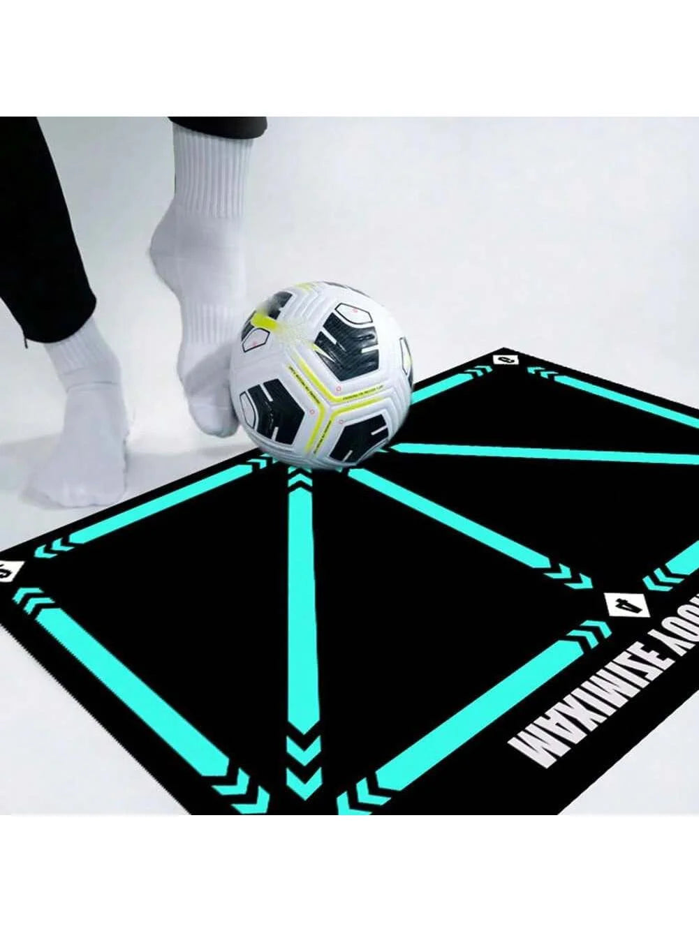 Soccer Ball Control Training Mat Stable Silent Rubber Base Digital Guidance Design Improve Ball Sense Daily Training