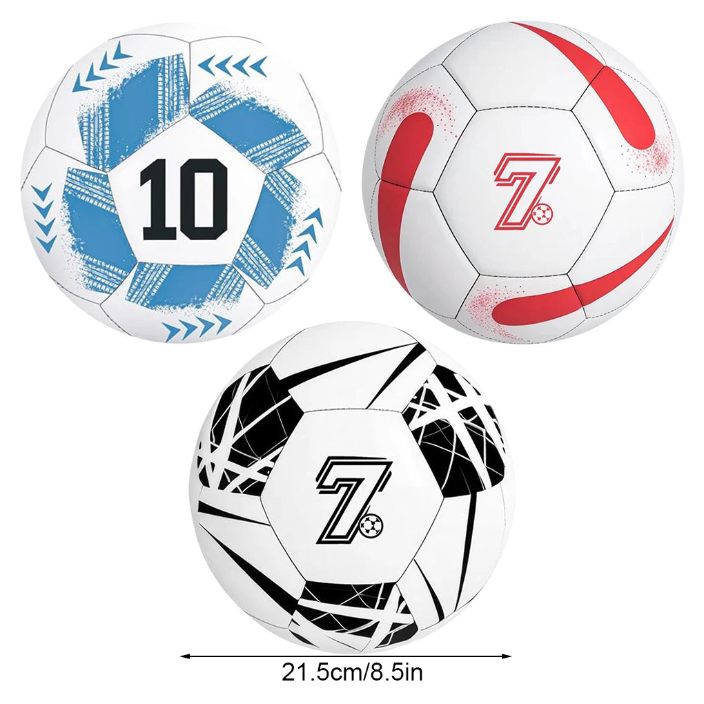 Standard Size 5 Soccer Ball for Training and Match Play with Unique Machine Stitched Design