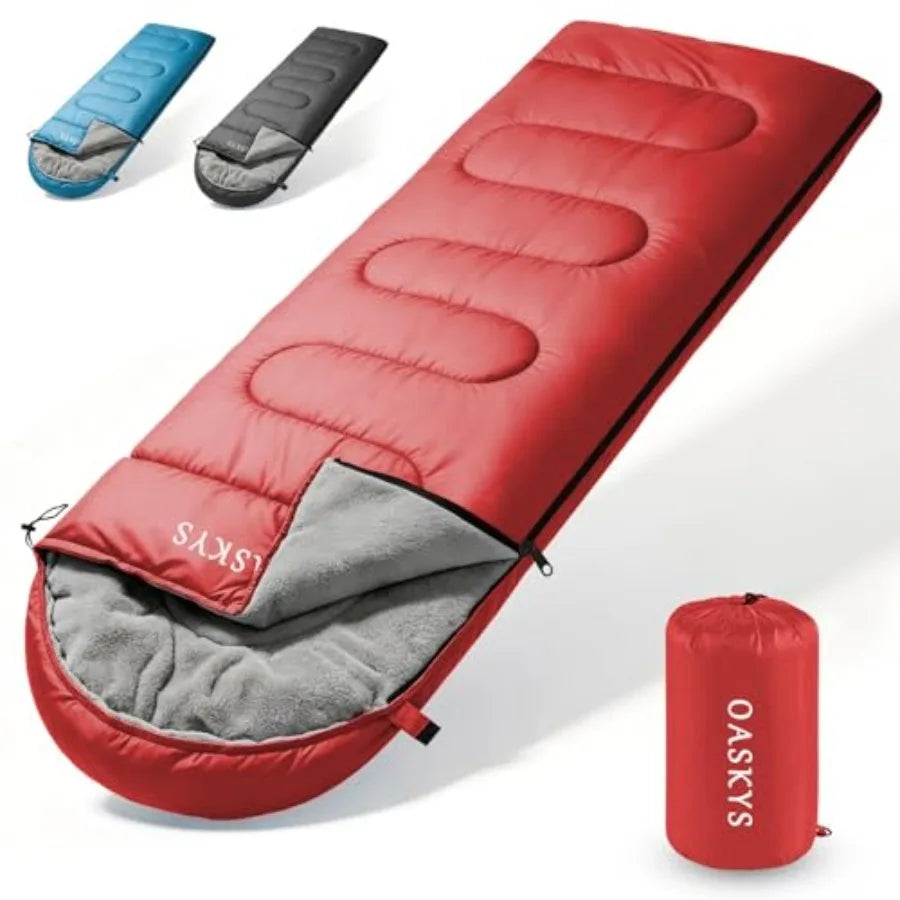 Camping Sleeping Bag, Lightweight Waterproof Design for Adults, Warm and Cool Weather Use in Summer, Spring, and Fall Travel and Camping Gear