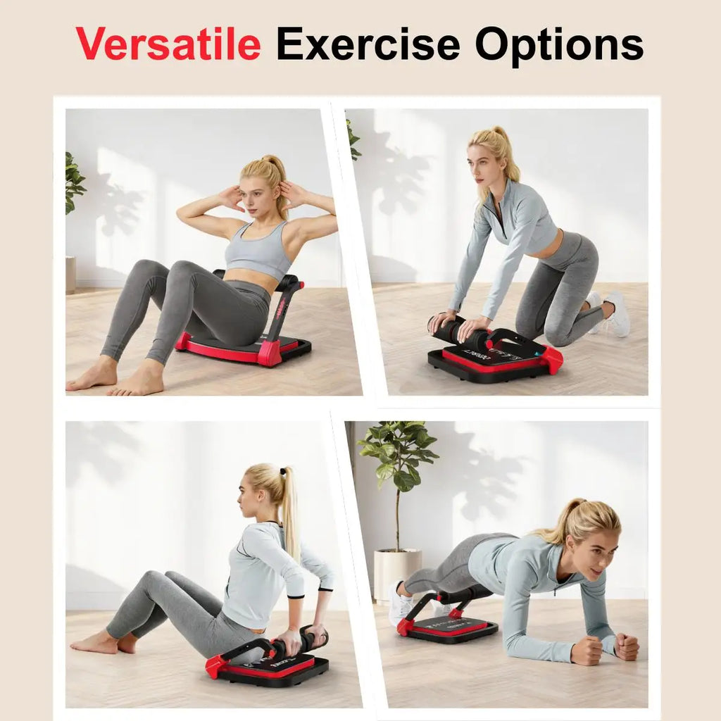 Abdominal Trainer Foldable Home Ab Workout Device with 3 Adjustable Resistance Levels for Sit Up and Core Training