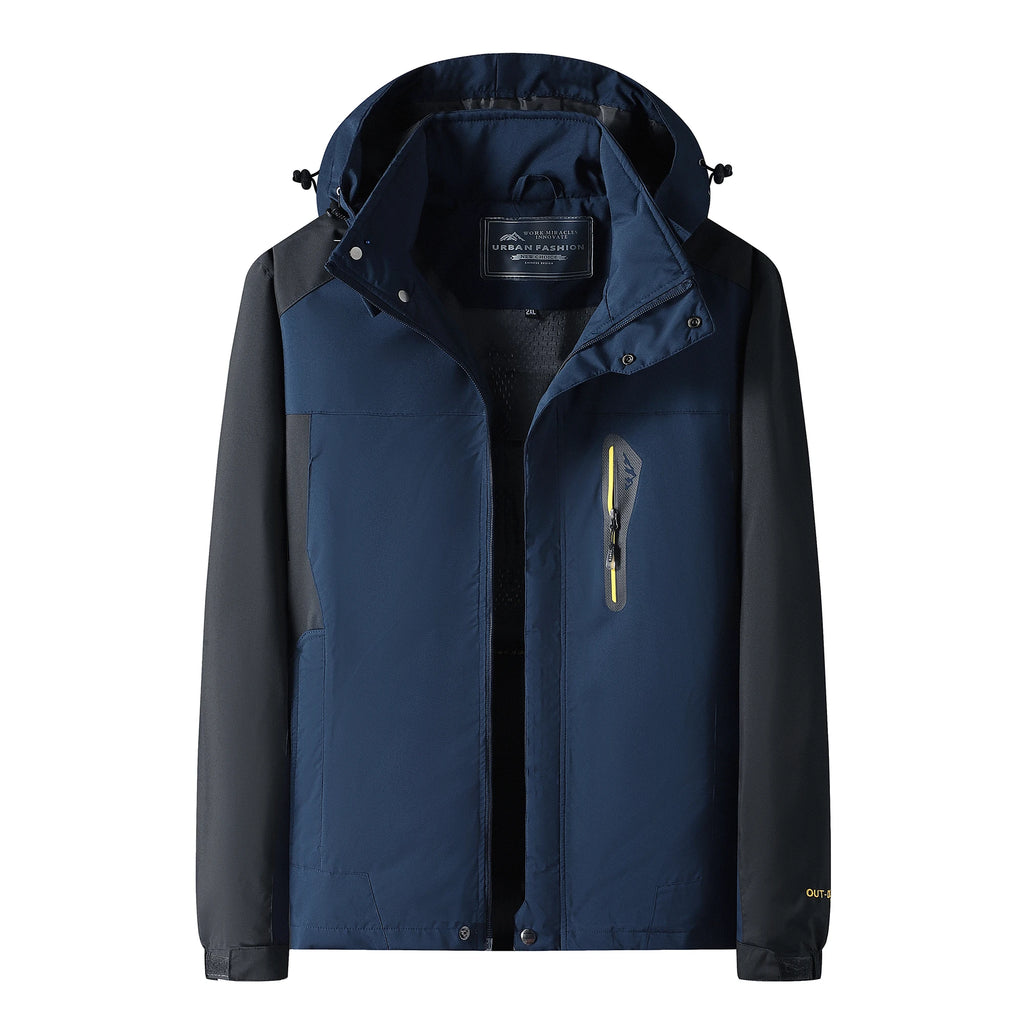 Men’s Waterproof Hiking Jacket Large Size Windproof Outdoor Windbreaker for Camping Hunting Running Trekking Fishing