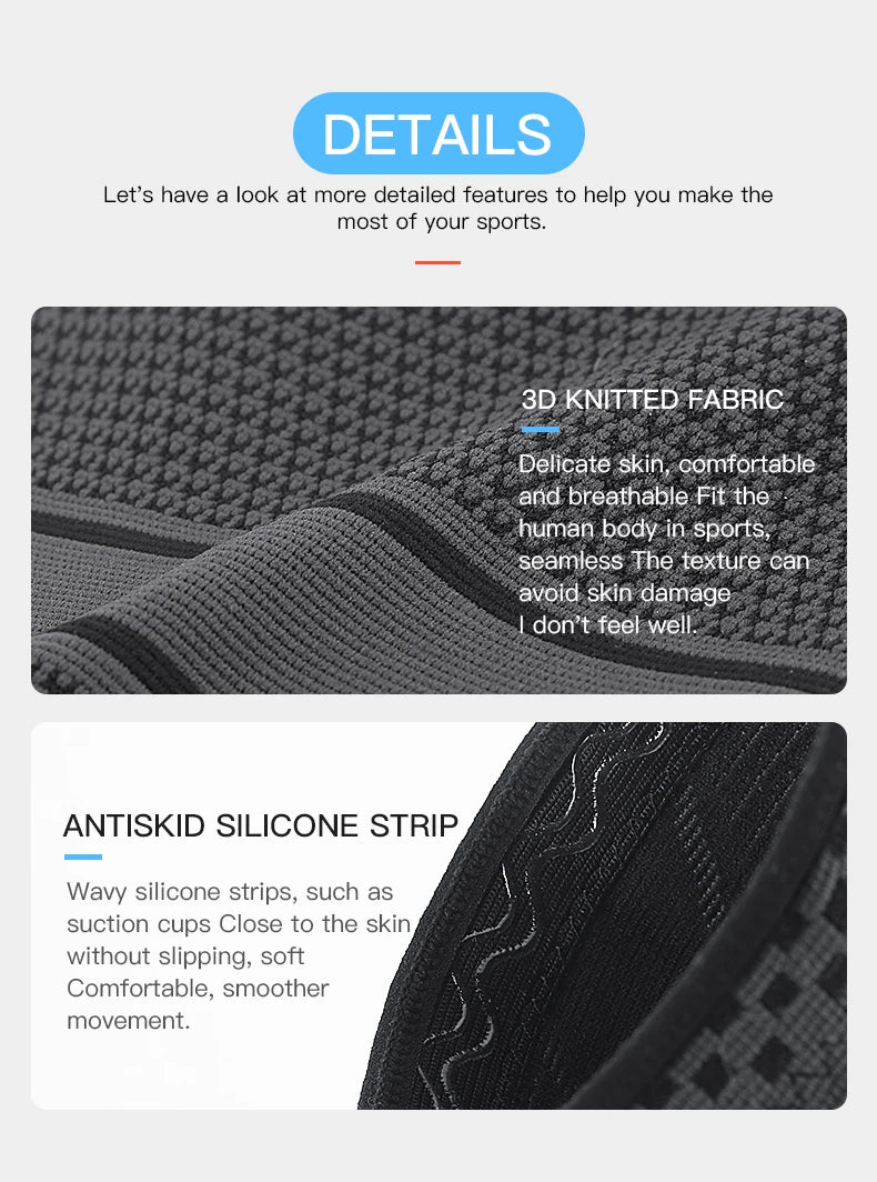 Adjustable Compression Knee Support – Patella Tendon Strap & Anti‑Slip Silicone Brace for Arthritis, Joint Pain & Ligament Injury Relief