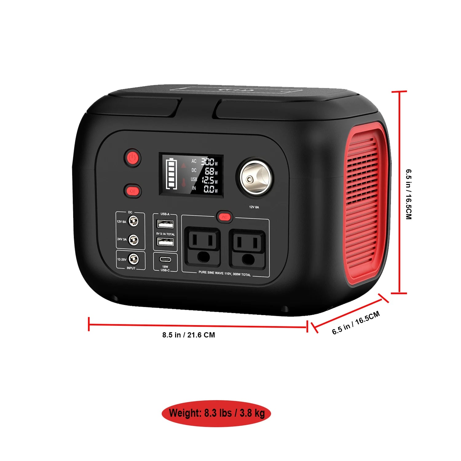600W 300W 200W 120W Portable Power Station 110V AC Outlets Solar Generator Energy Storage Power Bank for Camping Travel RV Home