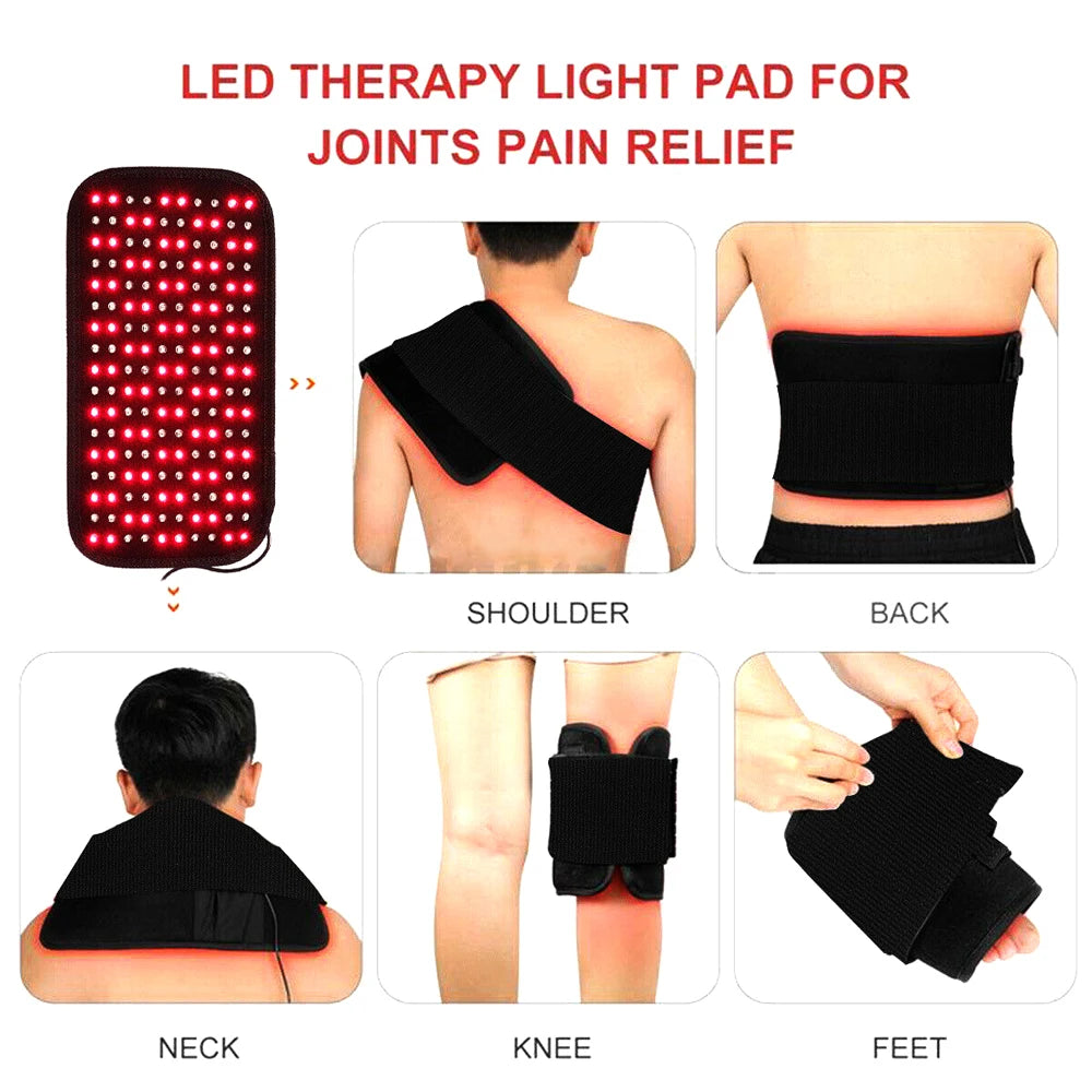 Infrared LED Light for Face and Body Back Knee Hands Feet Relief Portable Heat Pad