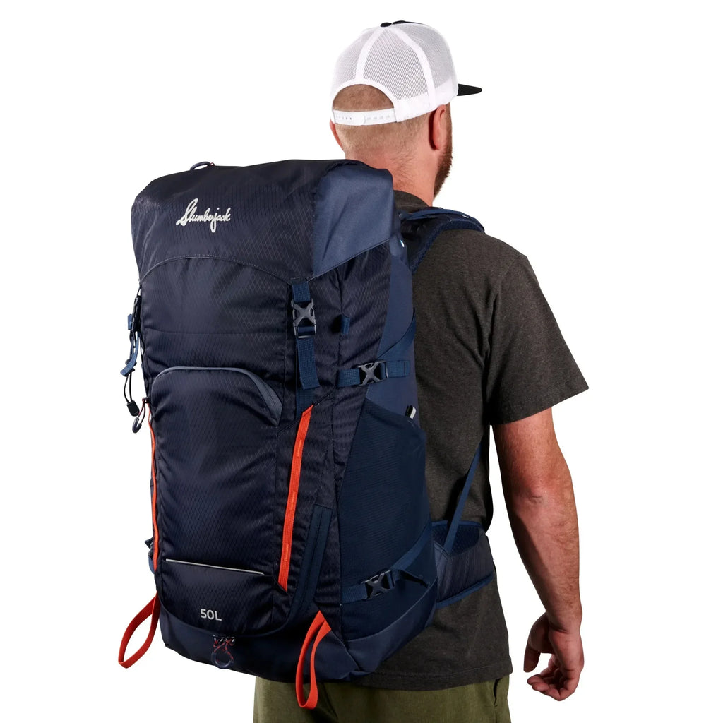 50L Backpacking Pack – Lightweight Adjustable Hiking Backpack with Hydration Compatibility, Trekking Pole Attachments & Padded Support