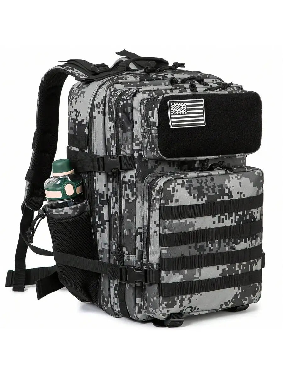 Tactical Backpack 45L Molle Daypack Rucking Survival Bug Out Bag with Bottle Holder