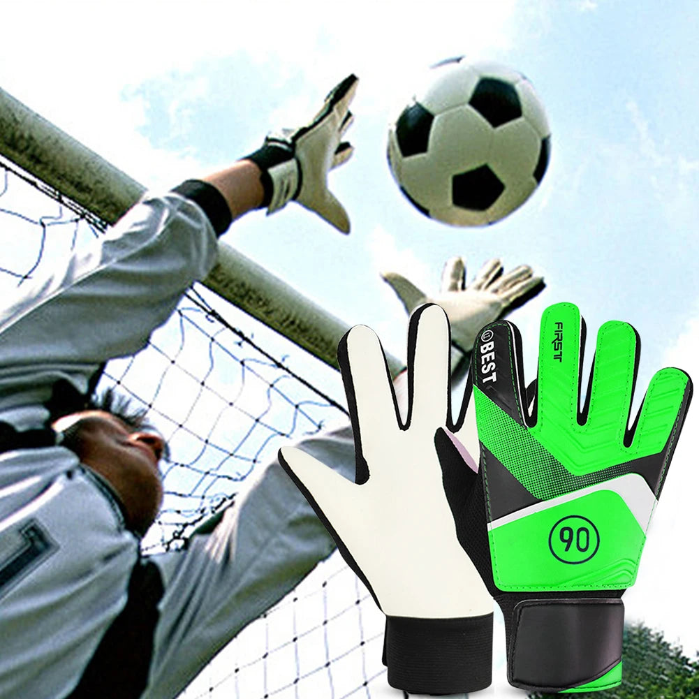 Latex PU Breathable Goalkeeper Gloves with Finger Protection for Football