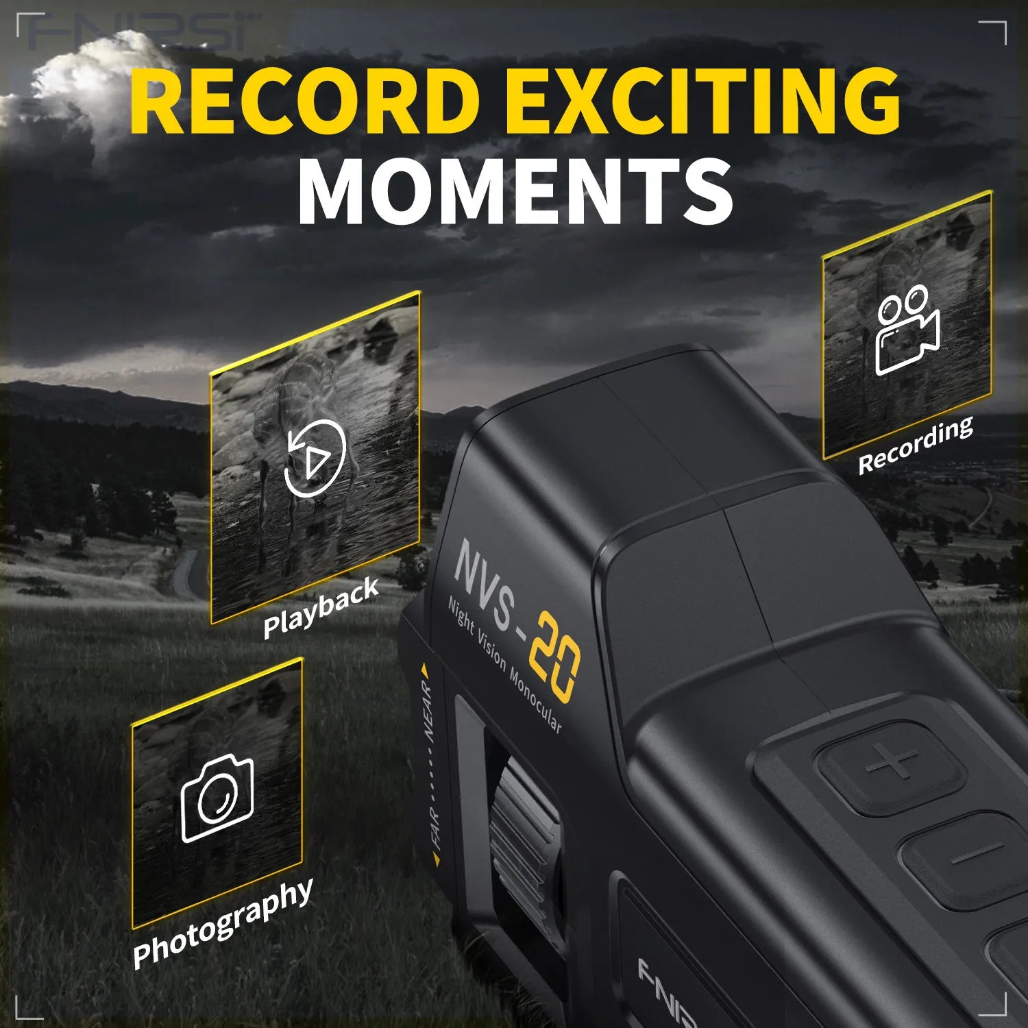 NVS‑20 4K HD Monocular Night Vision Goggles 6X Digital Zoom 300m Hunting Camping Scope Day and Night Dual Use