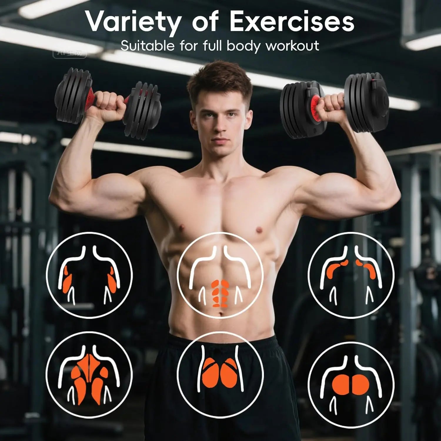 Adjustable Dumbbells for Home Gym — Rapid Weight Change, Safe Locking Mechanism & Ergonomic Anti‑Slip Grip