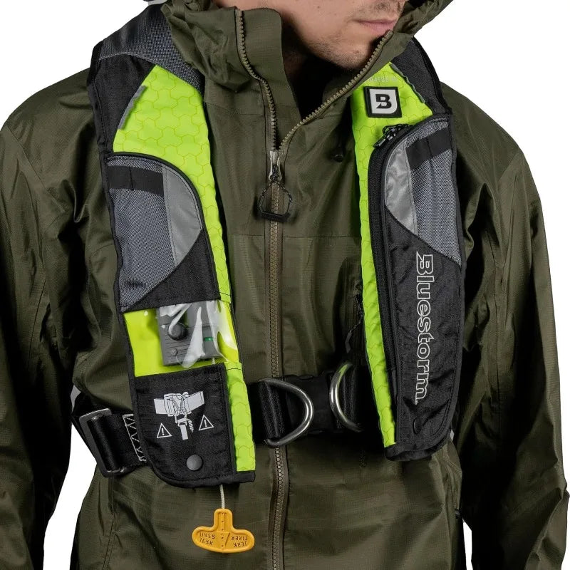 BLUESTORM Stratus 35 Inflatable Life Jacket PFD for Adults, USCG‑Approved Automatic Self‑Inflating Life Vest
