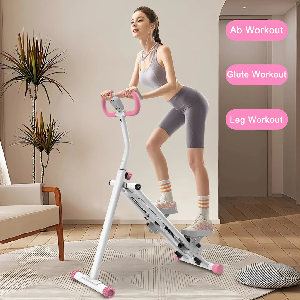 Stair Stepper with Resistance Full Body Vertical Climber for Home Workouts with Adjustable Handlebar and Compact Stable Frame