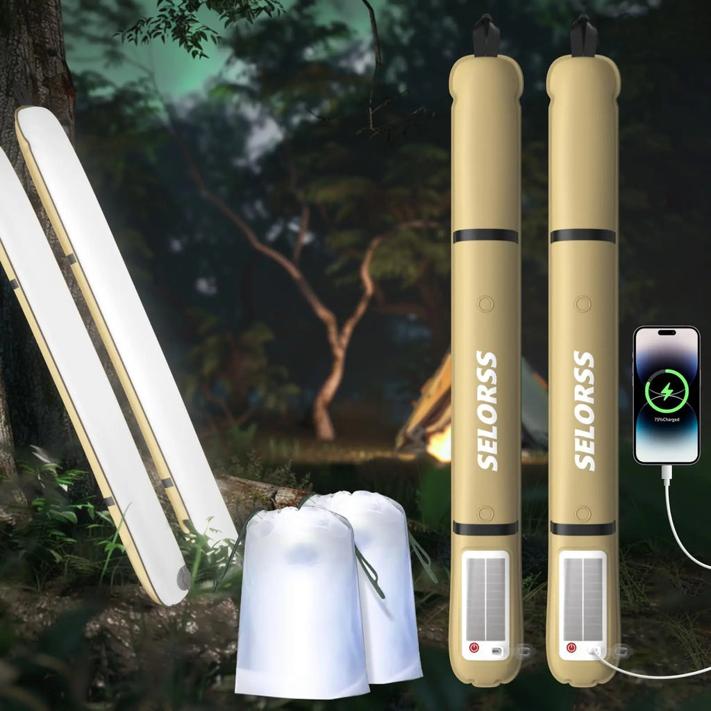 Solar Camping Lantern 2000mAh Folding Portable Camping Light Waterproof 3‑Mode Warm Light USB‑Type C for Hiking Camping Fishing