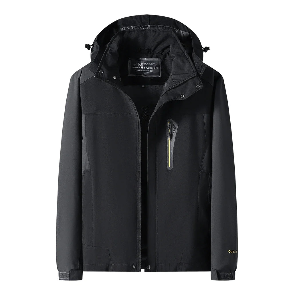 Men’s Waterproof Hiking Jacket Large Size Windproof Outdoor Windbreaker for Camping Hunting Running Trekking Fishing