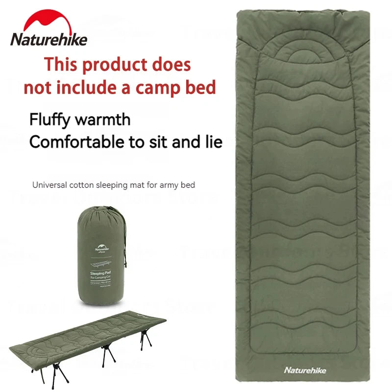 Sleeping Pad with Cotton Skin‑Velvet Surface, Outdoor Camping Bed, Portable Relax Design, Ultralight Camping Cot Mattress, Easy to Install