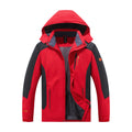 Men’s Spring Autumn Outdoor Water Repellent Jacket Windproof Wear Resistant Detachable Hood for Camping Fishing Mountaineering Hiking