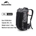 Outdoor Mountain Backpack 60+5L Waterproof High Capacity Sports Climbing Hiking Travel Bag with Rain Cover