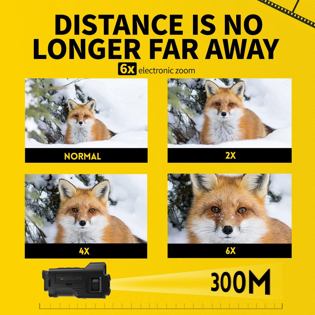 NVS‑20 4K HD Monocular Night Vision Goggles 6X Digital Zoom 300m Hunting Camping Scope Day and Night Dual Use