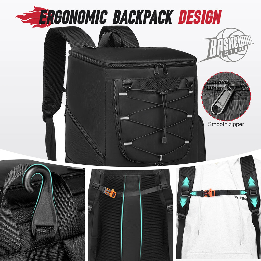 Football Backpack Men Basketball Backpack Outdoor Soccer Storage Bag Training Sports Knapsack with Shoe Compartment